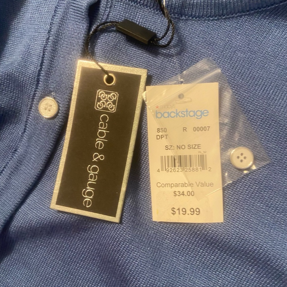 NWT Plus Size Blue Cardigan - Picture 5 of 6